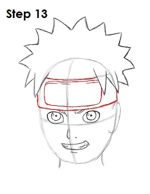 How to Draw Naruto Step 13