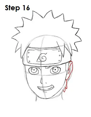 How to Draw Naruto Step 16