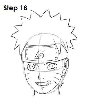 How to Draw Naruto Step 18