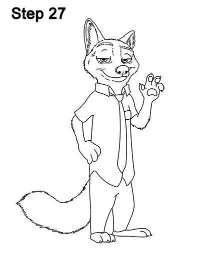 zootopia nick wilde coloring