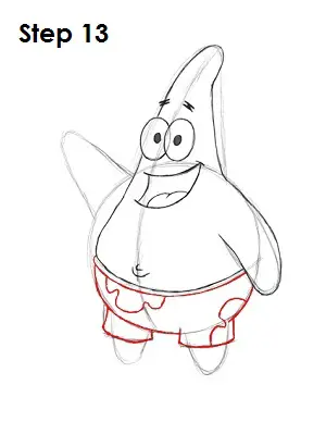 Draw Patrick Star Step 13