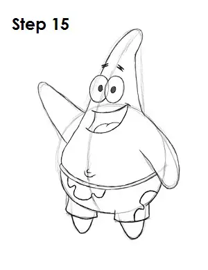 Draw Patrick Star Step 15