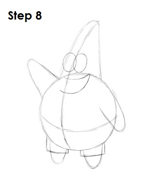 Draw Patrick Star Step 8