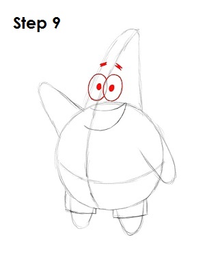 Draw Patrick Star Step 9