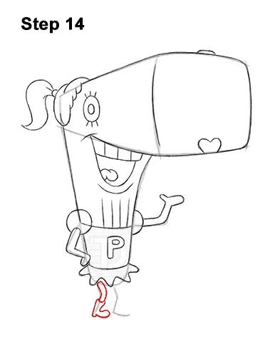 How to Draw Pearl Krabs Spongebob Squarepants 14