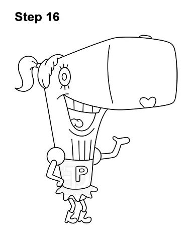 How to Draw Pearl Krabs Spongebob Squarepants 16