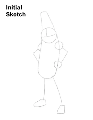 How to Draw Fortnite Peely Skin Banana Guide Lines