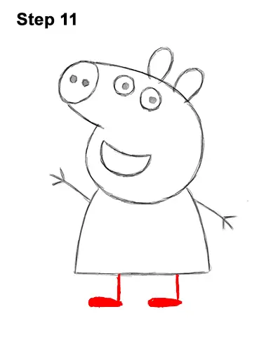 How to Draw Peppa Pig Cartoon 11