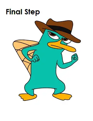 Draw Perry the Platypus Final Step