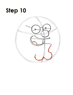 How to Draw Peter Griffin Step 10