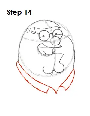 How to Draw Peter Griffin Step 14