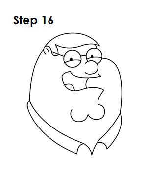How to Draw Peter Griffin Step 16