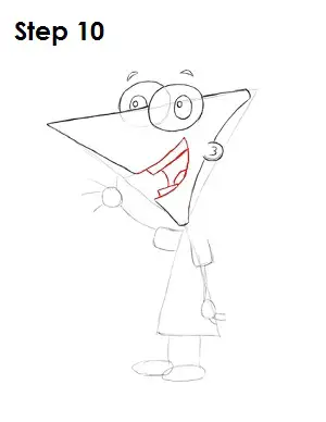 Draw Phineas Step 10