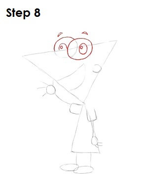 Draw Phineas Step 8