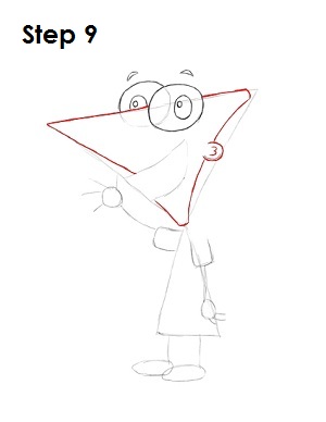 Draw Phineas Step 9