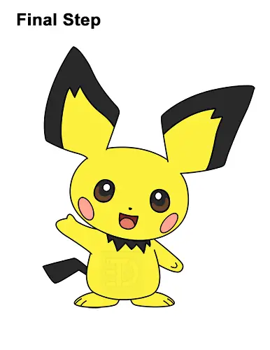 How to Draw Pichu Pikachu Baby Pikachu Yellow