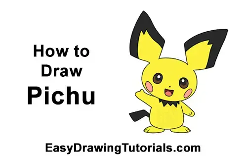 How To Draw A Pichu From Pokemon Step By Step Pictures