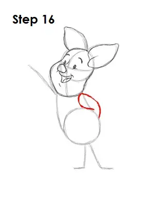  Draw Piglet Step 16