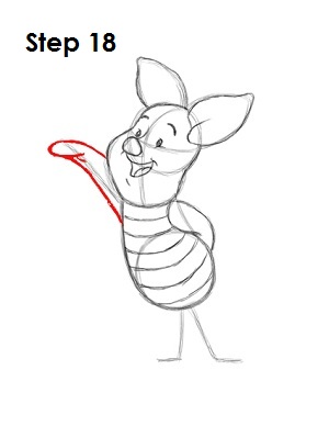  Draw Piglet Step 18