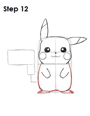 Draw Pikachu Step 12