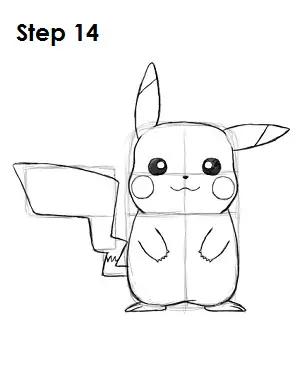 Vẽ Pikachu Bước 14