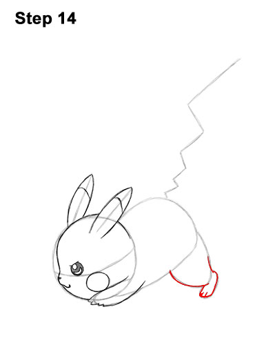 How to Draw Pikachu (Attack Pose)