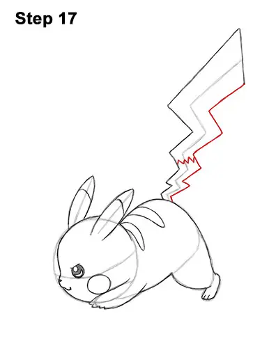 How to Draw Pikachu Pokemon Side Lightning Rod Attack Fight Battle Bold 17