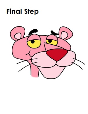 How to Draw the Pink Panther - how to draw the pink panther step