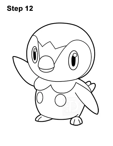 How to Draw Piplup (Pokemon) VIDEO & Step-by-Step Pictures