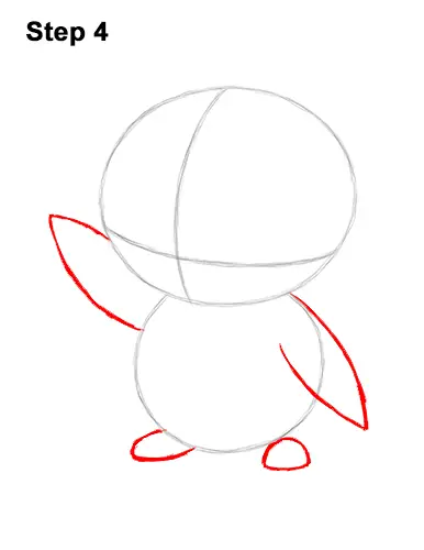 How to Draw Piplup Pokemon Full Body 4
