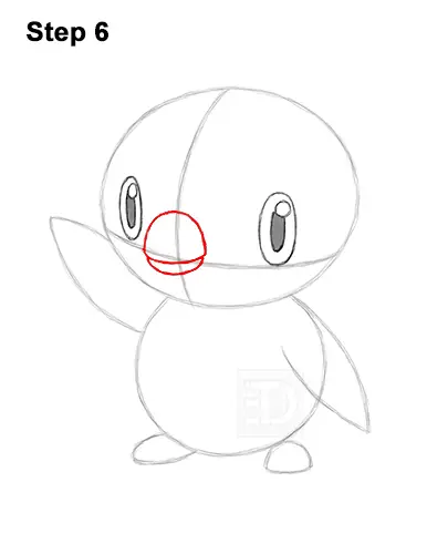 How to Draw Piplup Pokemon Full Body 6