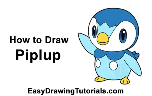 How to Draw Piplup Pokemon Full Body