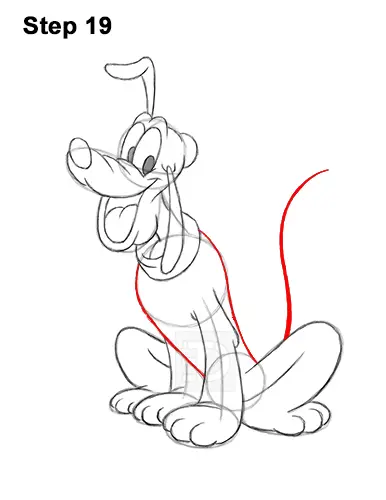 How to Draw Pluto Dog Disney Full Body 19