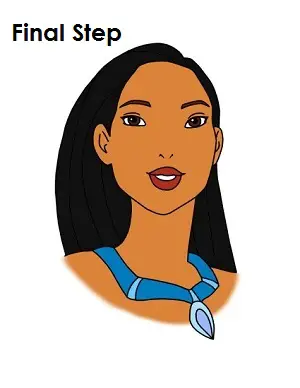 How to Draw Pocahontas Final Step