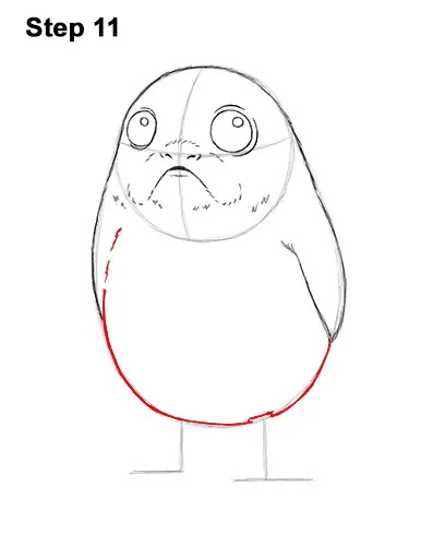 How to Draw Cute Porg Star Wars Episode VIII Last Jedi 11