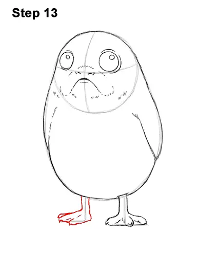 How to Draw Cute Porg Star Wars Episode VIII Last Jedi 13