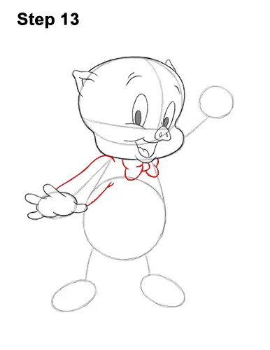 How to Draw Porky Pig Full Body Looney Tunes 13