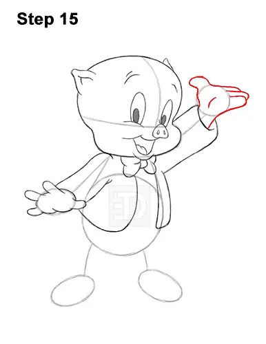 How to Draw Porky Pig Full Body Looney Tunes 15