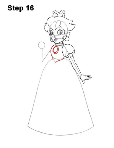 How to Draw Princess Peach Full Body Nintendo 16