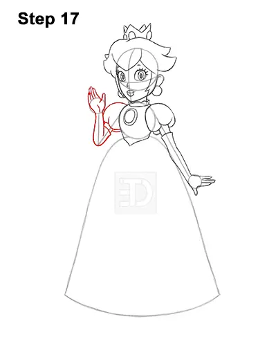 How to Draw Princess Peach Full Body Nintendo 17