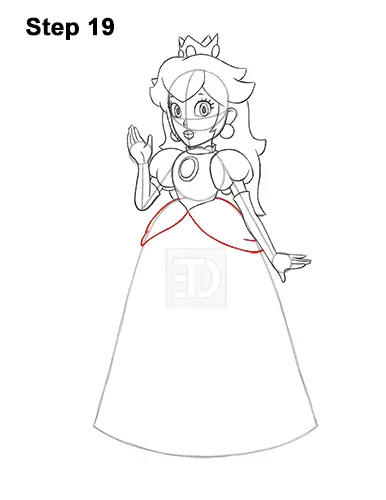 How to Draw Princess Peach Full Body Nintendo 19