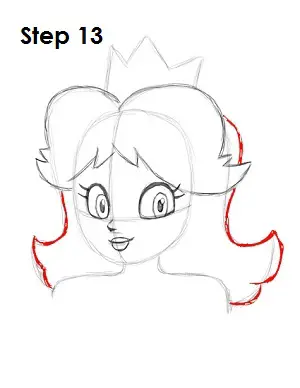 Draw Princess Daisy Step 13