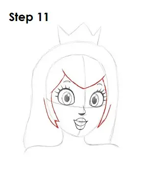 Draw Princess Peach Step 11