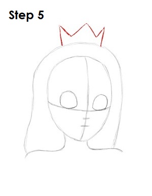 Draw Princess Peach Step 5