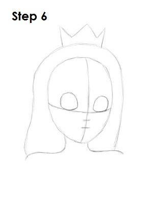 Draw Princess Peach Step 6