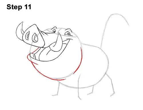 How to Draw Pumbaa Pumba Pig Warthog Lion King Disney 11