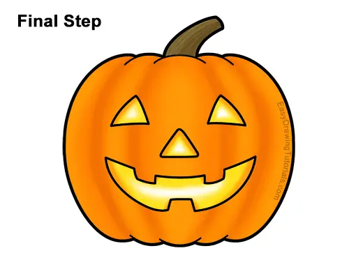 How To Draw A Jack O Lantern Pumpkin For Halloween Video And Step By