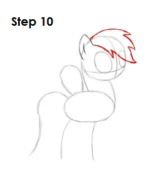 How to Draw Rainbow Dash Step 10