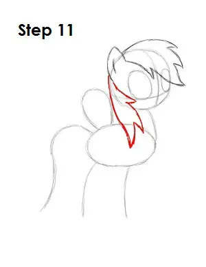 How to Draw Rainbow Dash Step 11