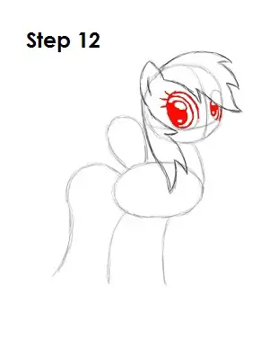How to Draw Rainbow Dash Step 12